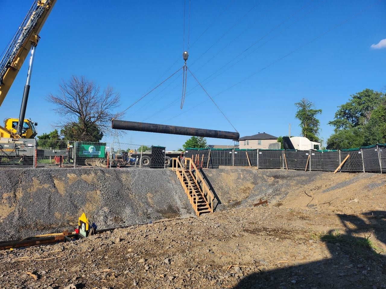 Au moins 3 m entre le bord du talus ou de l’excavation et le stabilisateur le plus proche